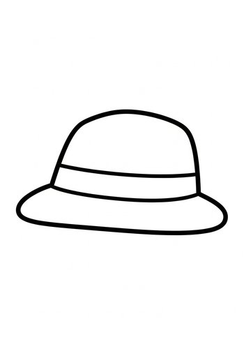 Stylish Hat Coloring Page: Fashion Fun
