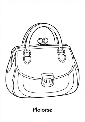 Stylish Purse Coloring Page Fun