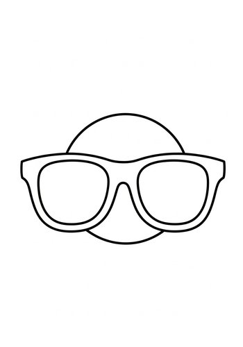 Stylish Sunglasses Coloring Page For Kids
