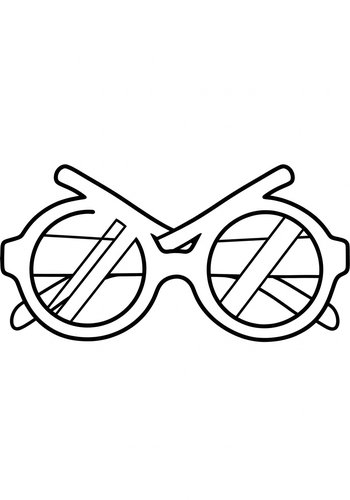 Stylish Sunglasses Coloring Page Fun