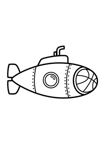 Submarine Coloring Page: Dive Into Fun