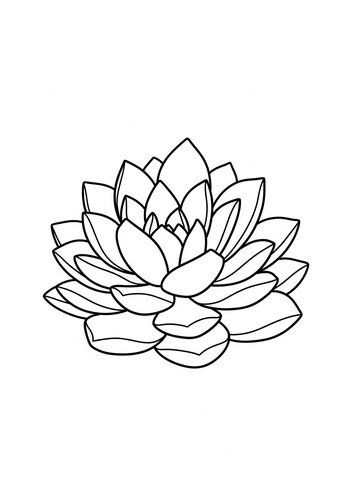 Succulent Coloring Page: A Desert Delight