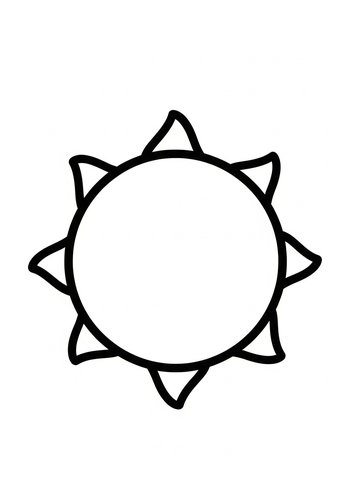 Sun Coloring Page For Kids: Radiant Fun