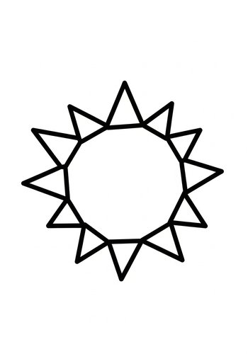 Sun Coloring Page: Radiant And Simple