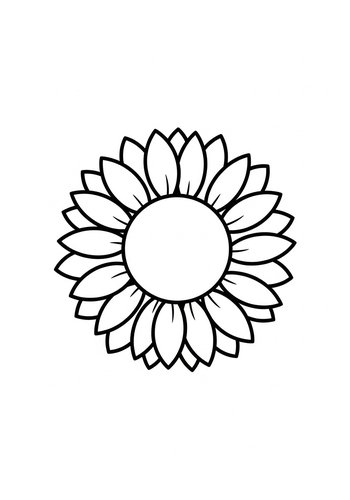 Sunflower Coloring Page Fun