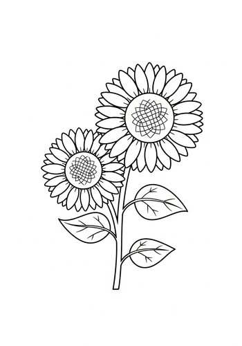 Sunflower Power: A Coloring Page Bursting With Sunshine