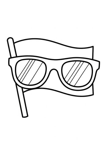 Sunglasses Coloring Page Fun