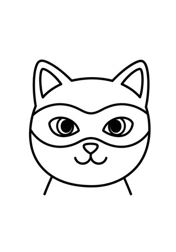 Super Cat Coloring Page Fun
