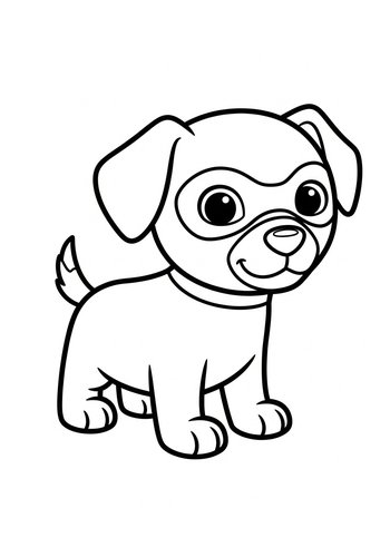 Super Pup Coloring Page: Ready To Rumble