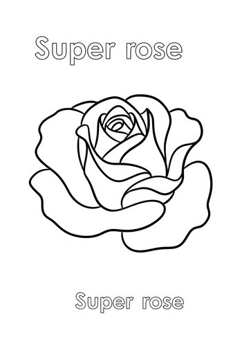 Coloring Page: Super Rose Coloring Page
