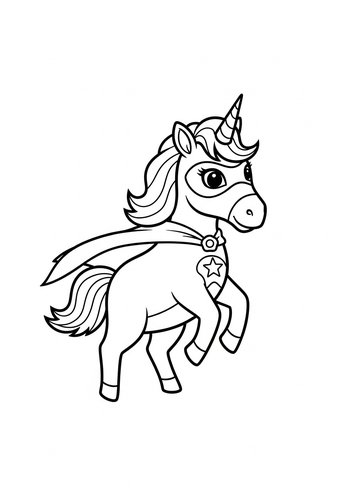 Super Unicorn Coloring Page: Magical Fun