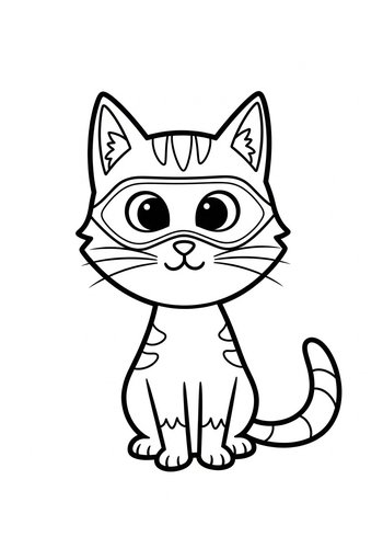 Superhero Kitten Coloring Page: Purrfect Adventure