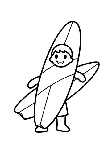 Surfer Dude Coloring Page: Catch The Wave
