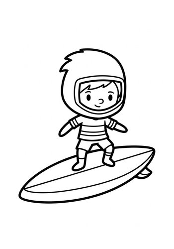 Surfer Dude Coloring Page: Ride The Waves