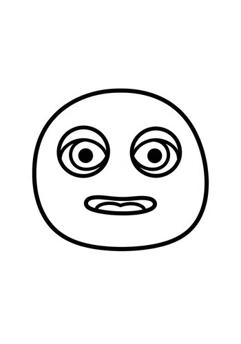 Surprised Emoji Coloring Page Fun