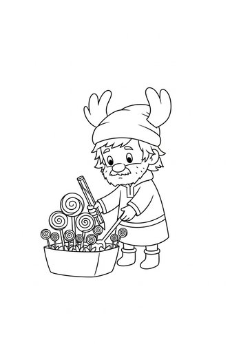 Sven Planting Magical Flowers Coloring Page Fun