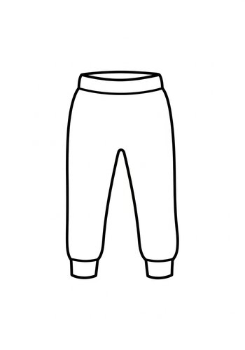 Coloring Page: Sweatpants Coloring Page: Cozy Style Fun