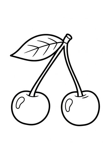 Sweet Cherries Coloring Page