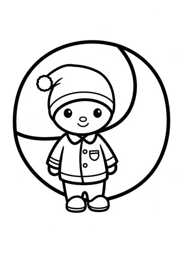 Sweet Dreams: Pajama Boy Coloring Page