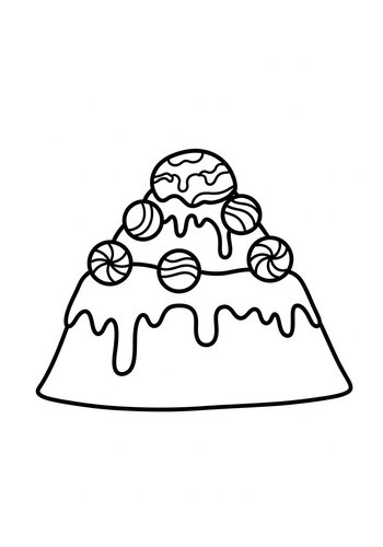 Sweet Treat Coloring Page: Candy Mountain