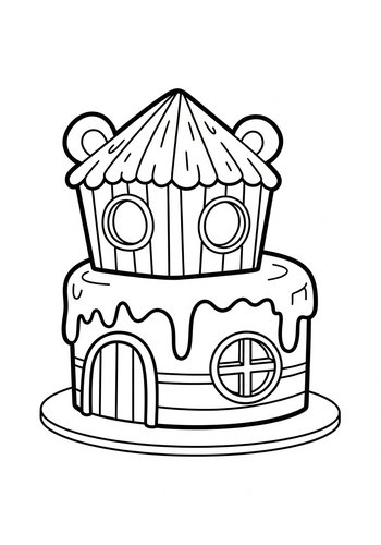 Sweet Treat House Coloring Page