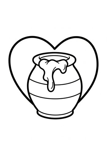 Sweetheart Honey Pot Coloring Page