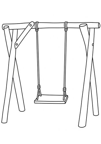 Swing Set Coloring Page: A Classic Outdoor Adventure