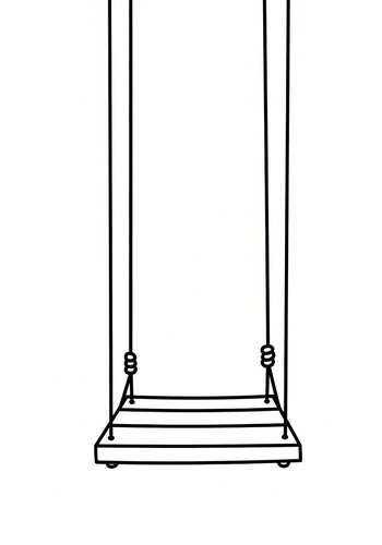 Swing Set Coloring Page: Fun At The Playground