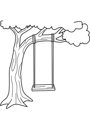 Swing Set Coloring Page: Outdoor Fun