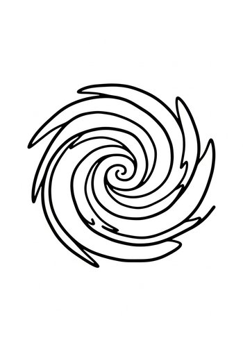 Swirling Fun: Abstract Vortex Coloring Page