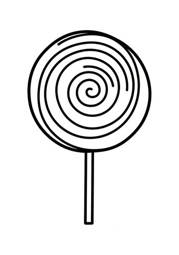 Swirly Lollipop Coloring Page Fun