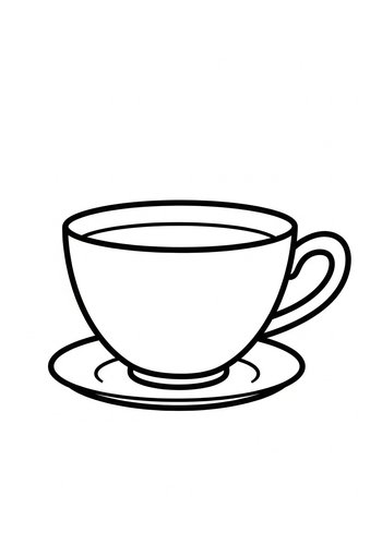 Teacup Coloring Page: A Relaxing Break