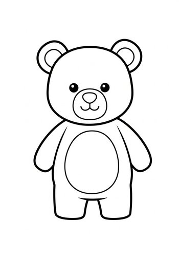 Teddy Bear Coloring Page: A Printable Delight
