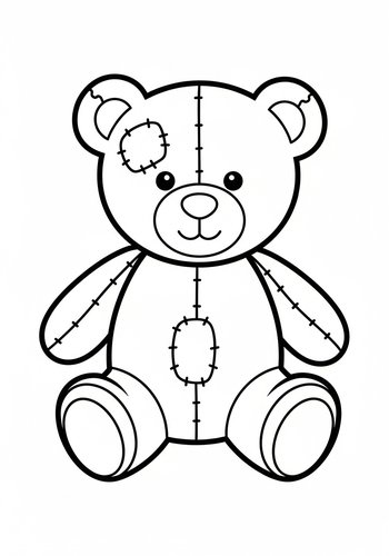 Teddy Bear Friend Coloring Page