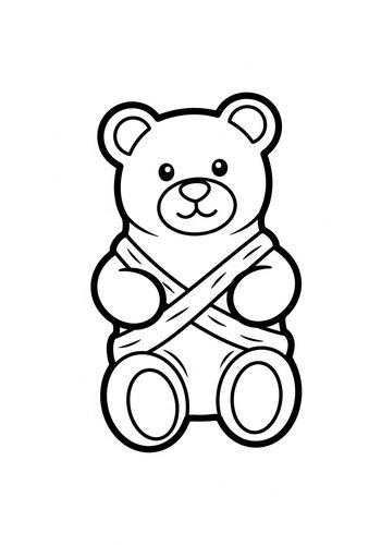 Teddy Bear Hugs Coloring Page