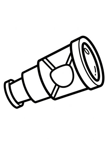 Telescope Coloring Page: Explore The World