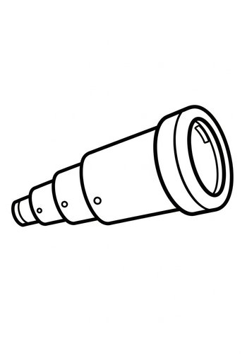 Telescope Coloring Page For Kids And Adults