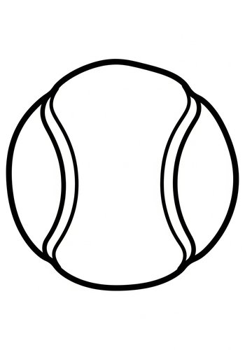 Tennis Ball Coloring Page For Kids