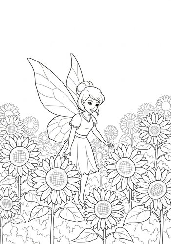 The Blue Fairy Whispering Secrets Coloring Page