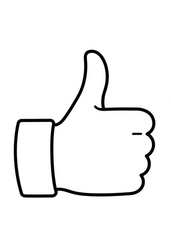Thumbs Up Coloring Page: Show Approval