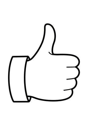 Thumbs Up Coloring Page: Spread Positivity