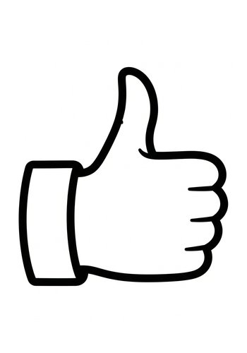 Thumbs Up Coloring Page: Spread Positivity