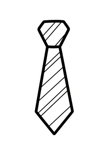 Tie Coloring Page For Dapper Designs