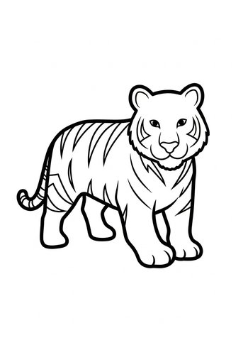 Tiger Coloring Page: Roaring Fun