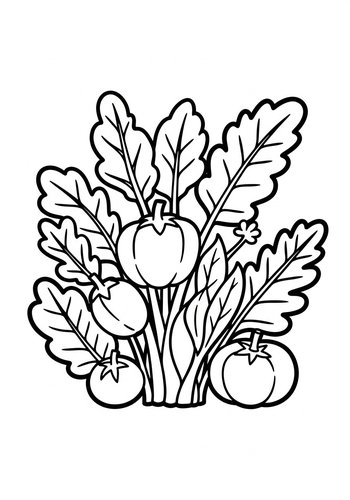 Tomato Patch Coloring Page: A Harvest Of Fun