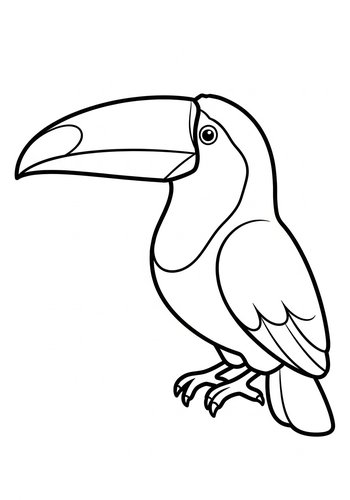 Toucan Coloring Page: A Tropical Bird Adventure