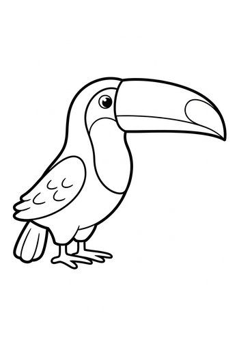 Toucan Coloring Page: A Tropical Bird Adventure