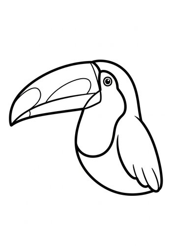 Toucan Coloring Page For Kids