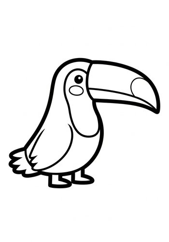 Toucan Coloring Page: Tropical Bird Art