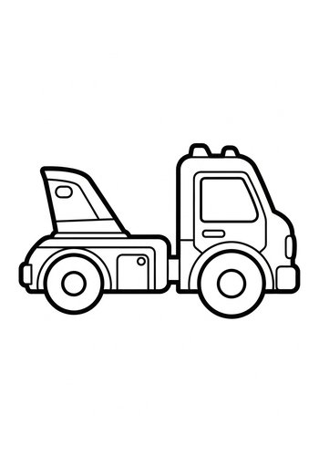 Tow Truck Coloring Page For Kids